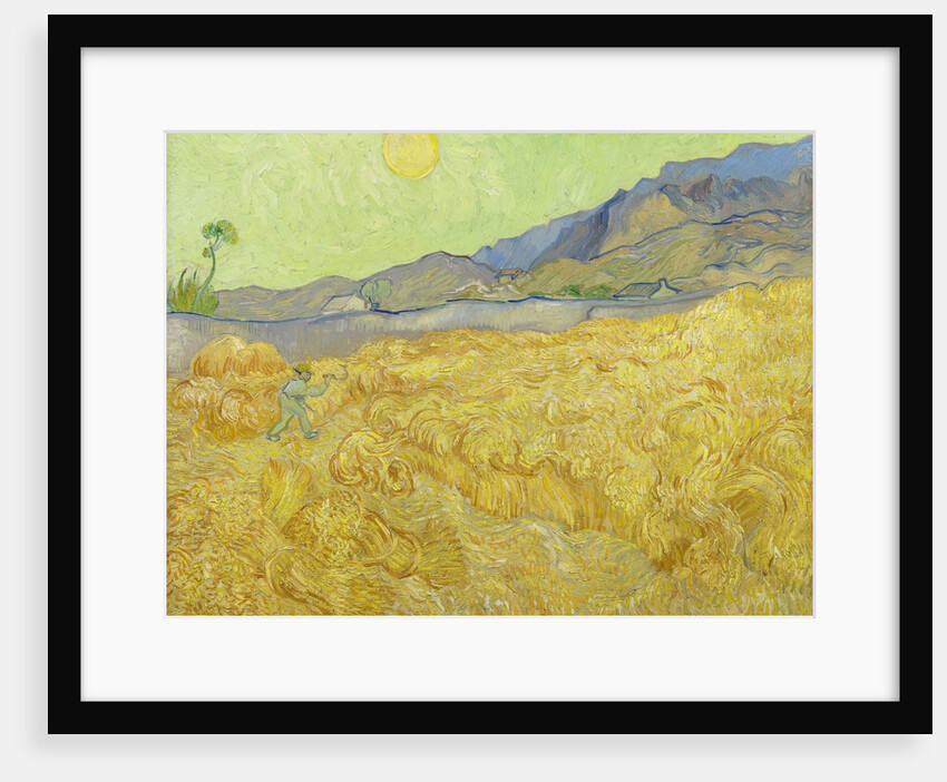 Wheat Fields with Reaper, Auvers by Vincent Van Gogh