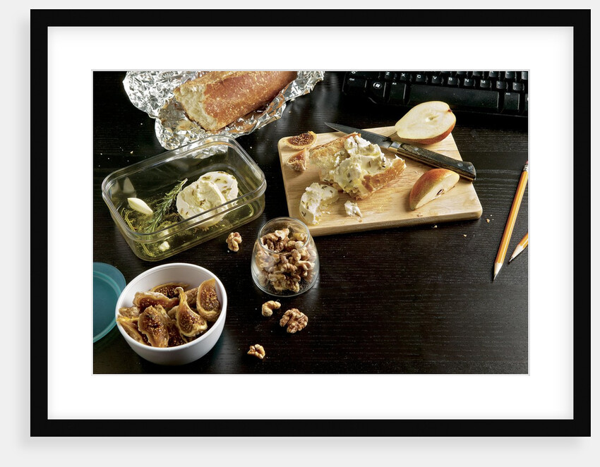 Bread with toppings by Anonymous