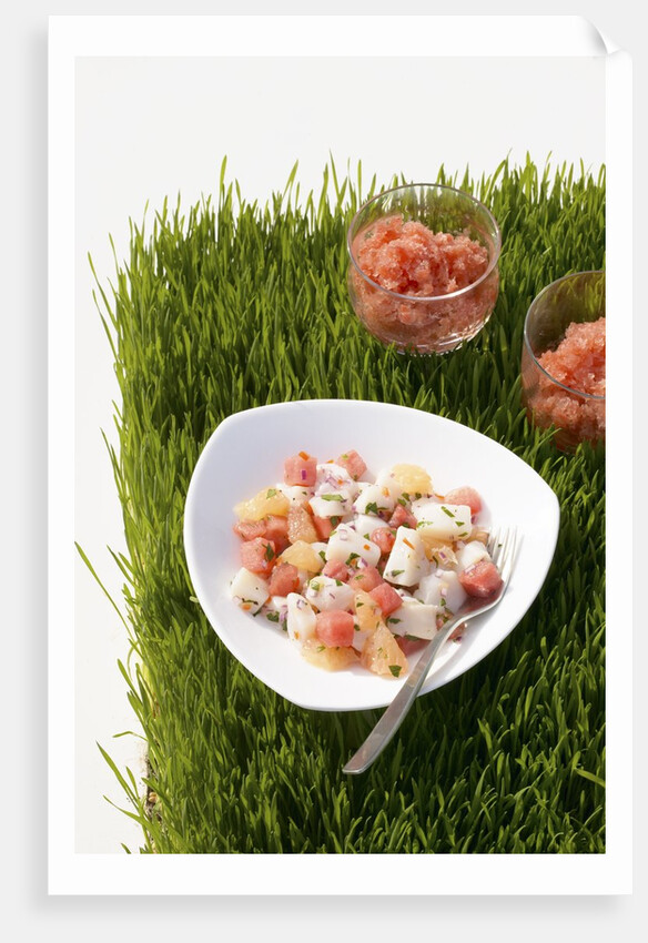 Watermelon and scallop ceviche by Anonymous
