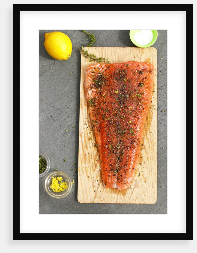 Herb covered salmon by Anonymous