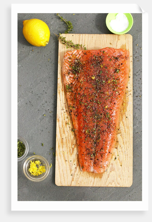 Herb covered salmon by Anonymous