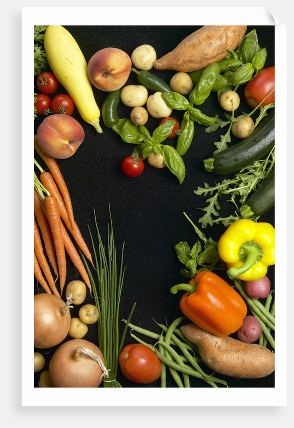 Mixed fruit and vegetables by Anonymous