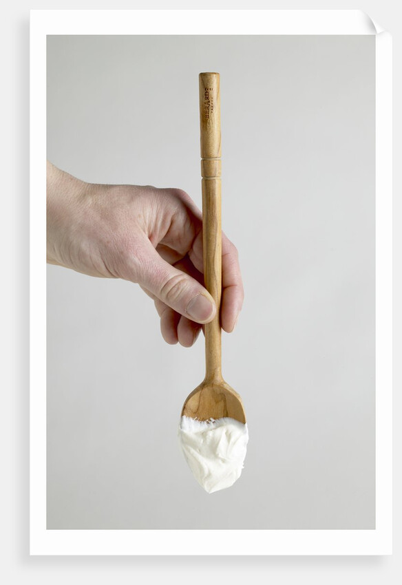 Spoon with yogurt by Anonymous