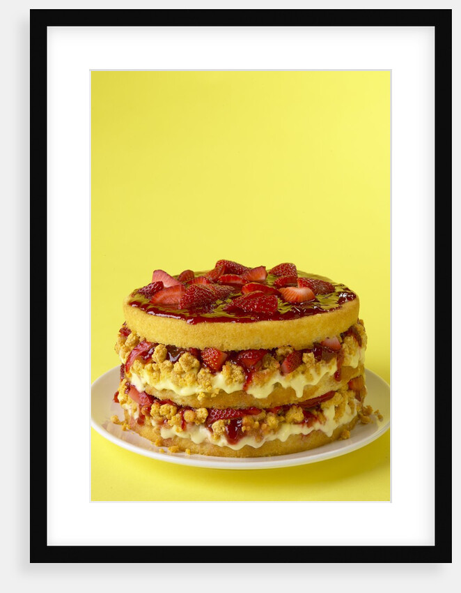 Strawberry shortcake with cornbread by Anonymous