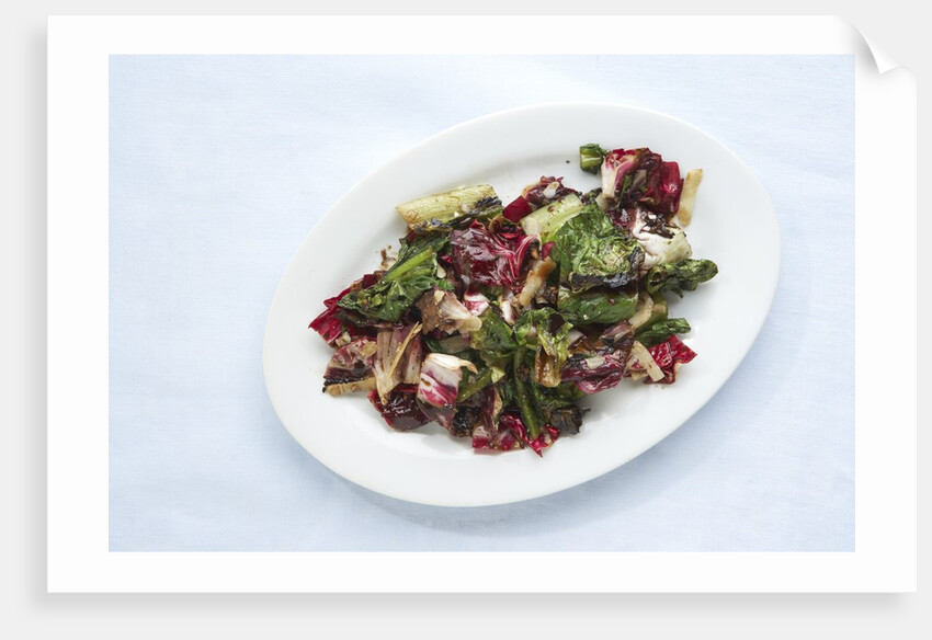 Grilled radicchio and romaine salad by Anonymous