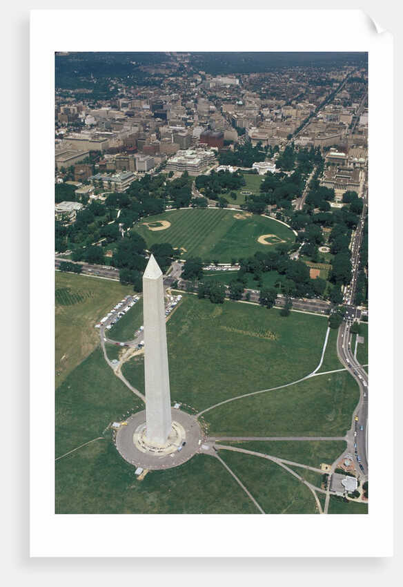 Rare aerial, the Washington Monument by Anonymous
