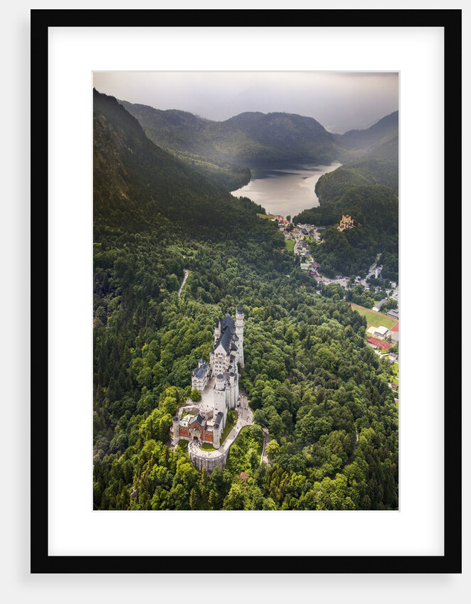 Aerial view of the great castle Neuschwanstein by Anonymous