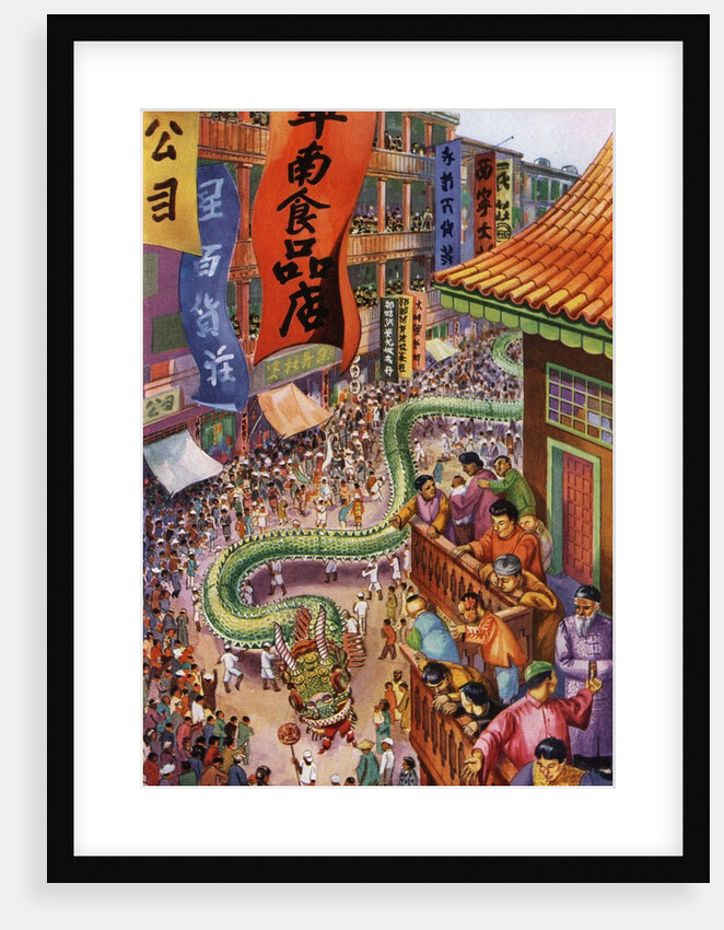 The Feast of Lanterns Celebration in Chinatown, Pacific Grove, California. by Anonymous