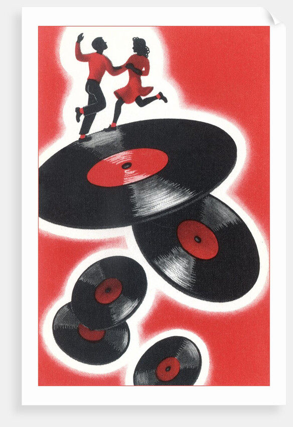 Couple Jitterbugging on Records by Anonymous