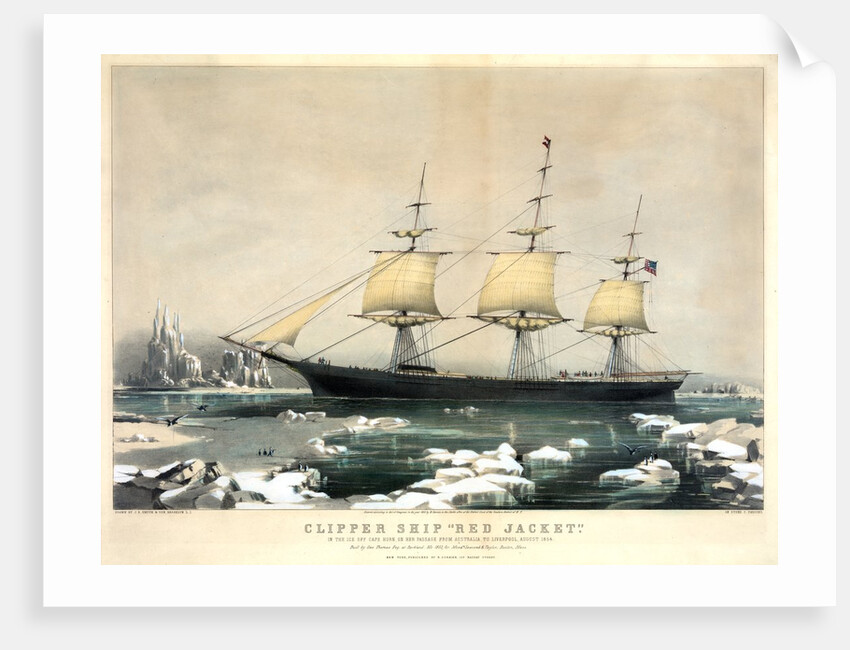 Clipper Ship Red Jacket by Currier & Ives