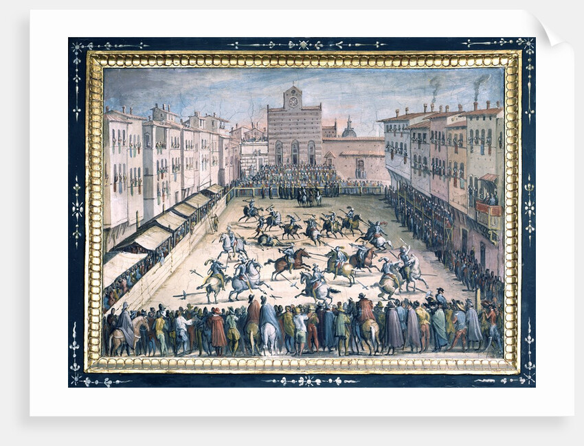 Horse Joust in the Piazza Santa Croce by Jan Van der Straet