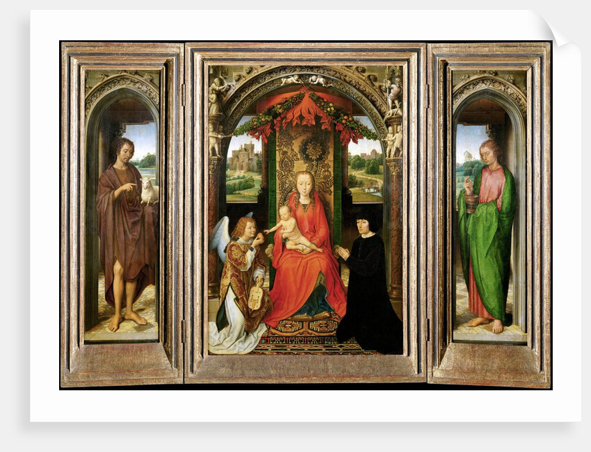 Small Triptych of St. John the Baptist by Hans Memling
