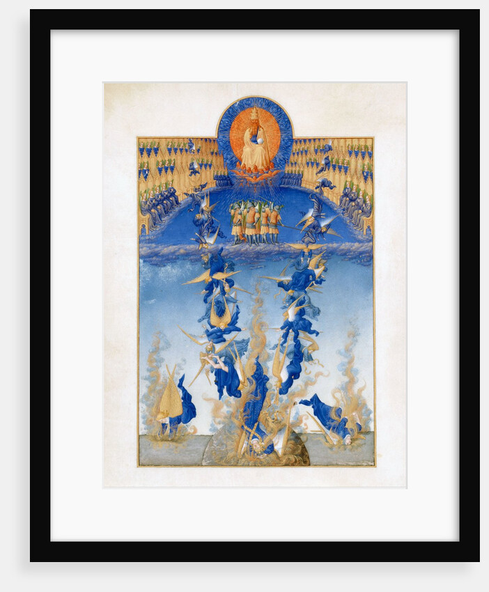 The Fall of the Rebel Angels from the Très Riches Heures du duc de Berry by Anonymous