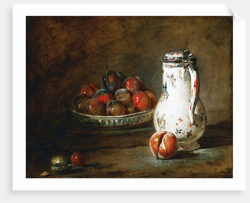 A Bowl of Plums by Jean-Baptiste-Simeon Chardin