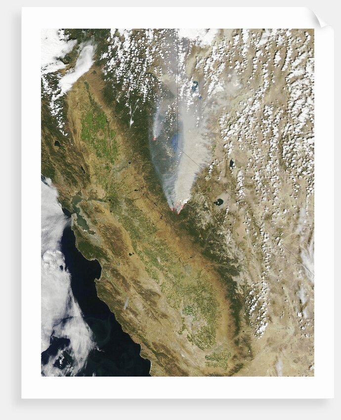 Satellite View of the Rim Fire, California by Anonymous
