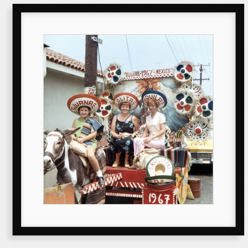 Mother and daughters as tourists in Tijuana, Mexico, ca. 1967 by Anonymous