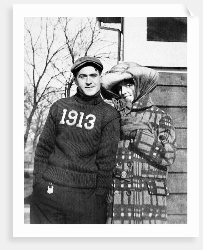 Boyfriend and girlfriend pose, ca. 1913. by Anonymous