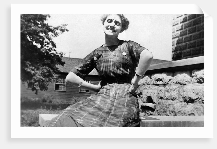 Young woman with goofy glasses, ca. 1912. by Anonymous