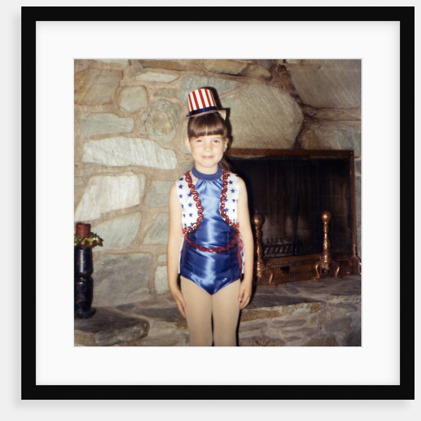 Young girl in a patriotic dance outfit poses, ca. 1967. by Anonymous