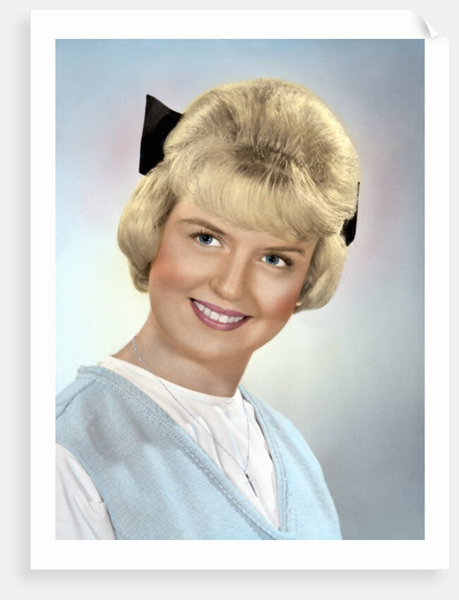 Young woman studio portrait, ca. 1966. by Anonymous