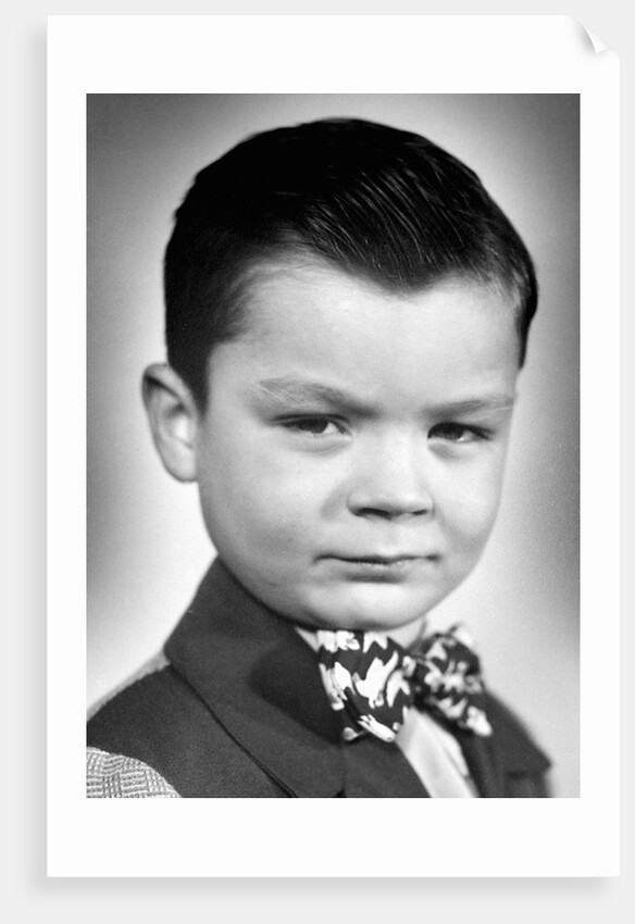 Young boy kindergarten school portrait, ca. 1948. by Anonymous