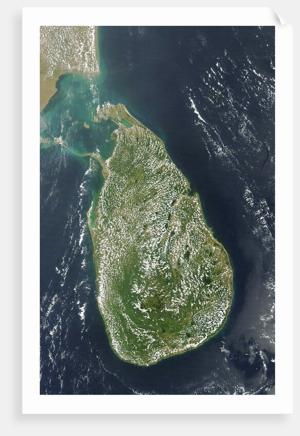 Satellite view of Sri Lanka by Anonymous