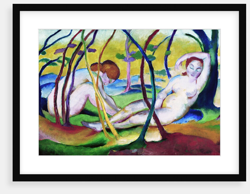 Nudes under Trees by Franz Marc