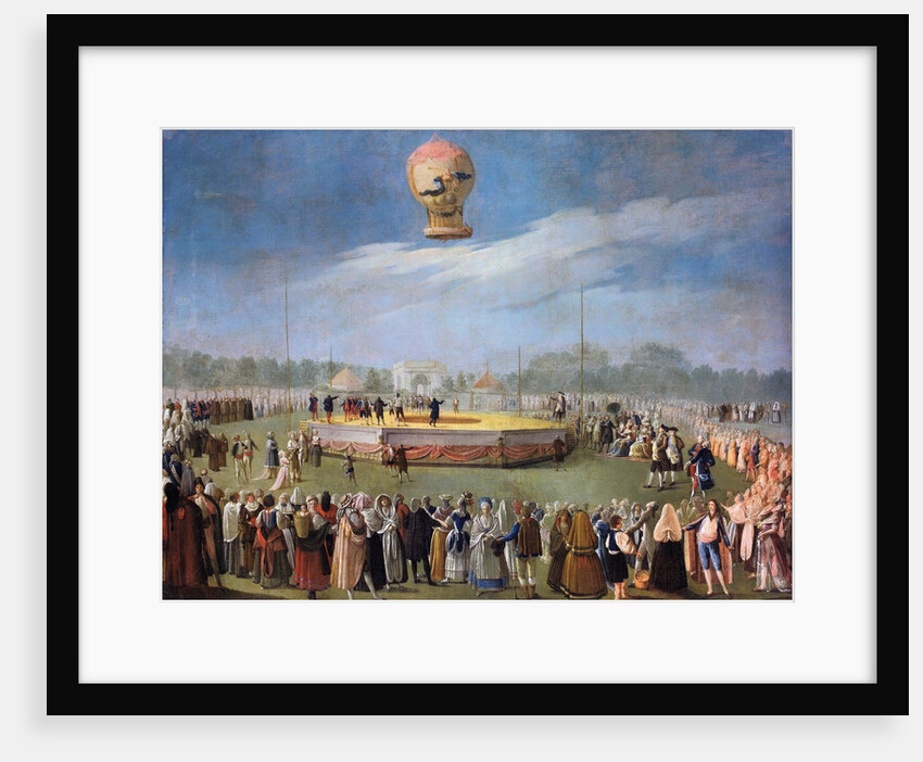 Ascent of a Balloon at the Court of Charles IV by Antonio Carnicero