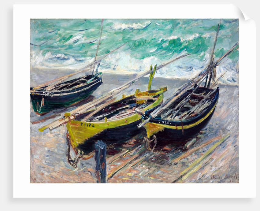 Three Fishing Boats by Claude Monet