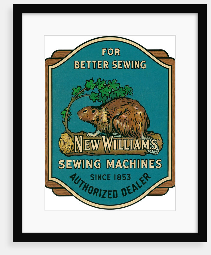 Sewing Machine Ad with Beaver by Anonymous