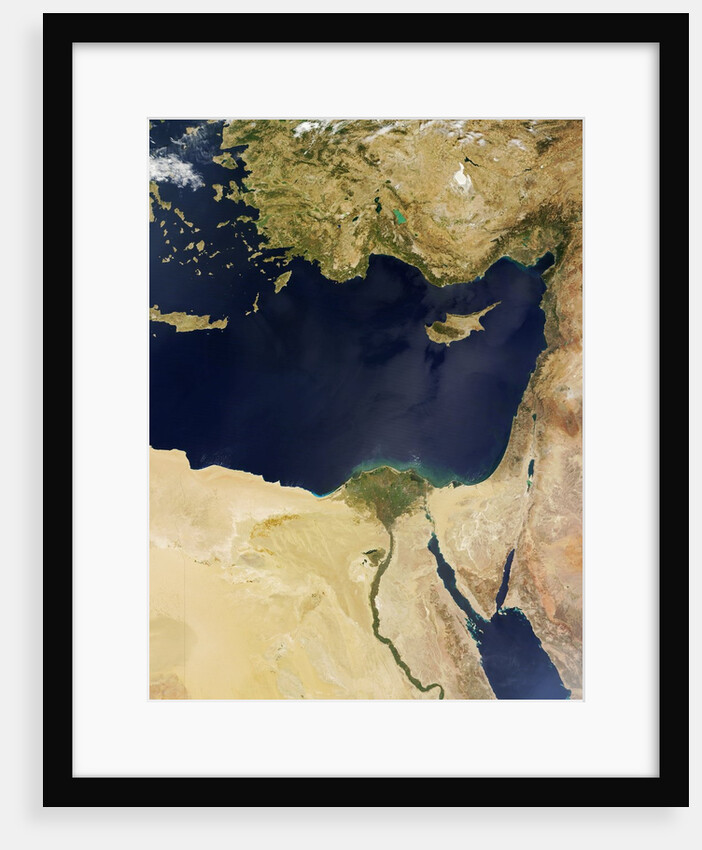 Satellite view of the Eastern Mediterranean Sea by Anonymous