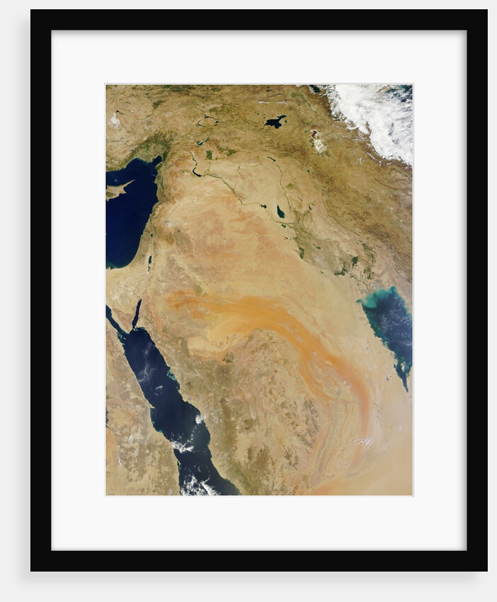 Satellite view of the Middle East by Anonymous