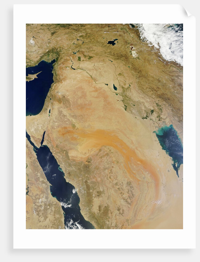 Satellite view of the Middle East by Anonymous