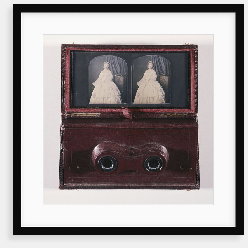 Queen Victoria's Daughter, Victoria, Princess Royal, circa 1856, in velvet-lined maroon leather folding case with collapsible viewing lenses by Anonymous