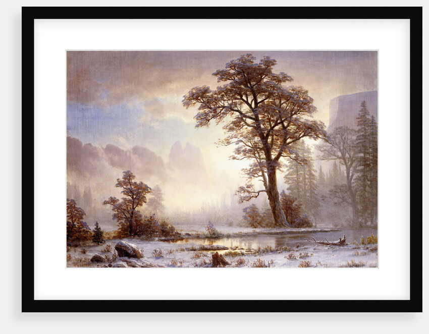Valley of the Yosemite -Snow Fall by Albert Bierstadt
