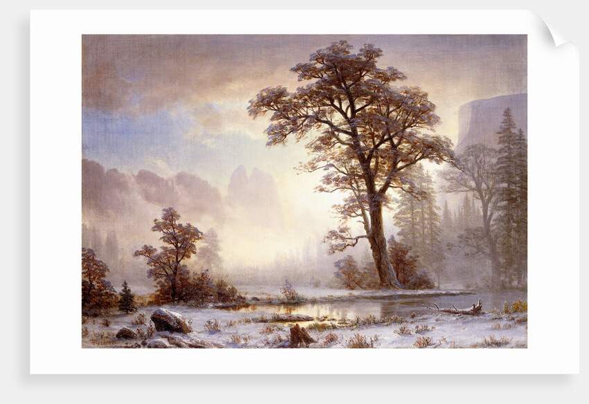 Valley of the Yosemite -Snow Fall by Albert Bierstadt