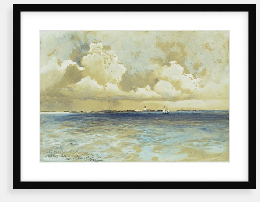 Bahama Island Light by Thomas Moran