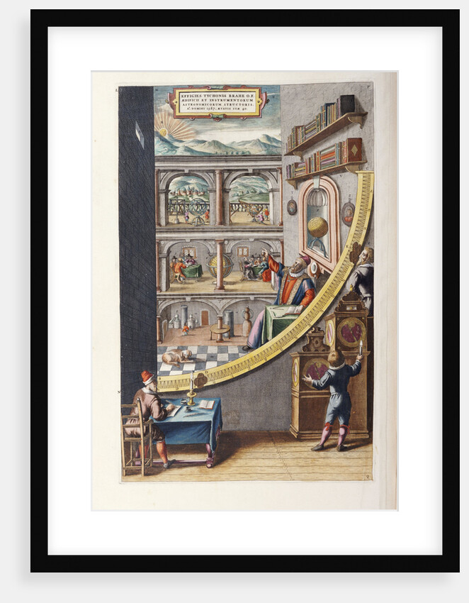 Astronomer Tycho Brahe, aged 40, with Astronomical Instruments, 1587 by Joan Blaeu