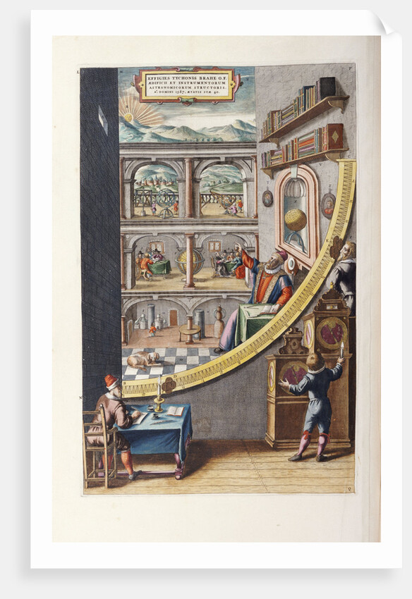 Astronomer Tycho Brahe, aged 40, with Astronomical Instruments, 1587 by Joan Blaeu