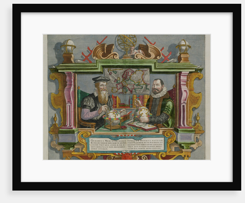 Cartographers Gerard Mercator and Jodocus Hondius by Anonymous