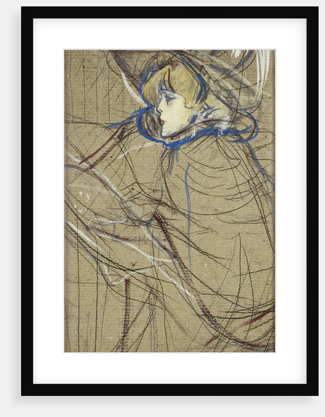 Profile of Woman: Jane Avril by Henri de Toulouse-Lautrec