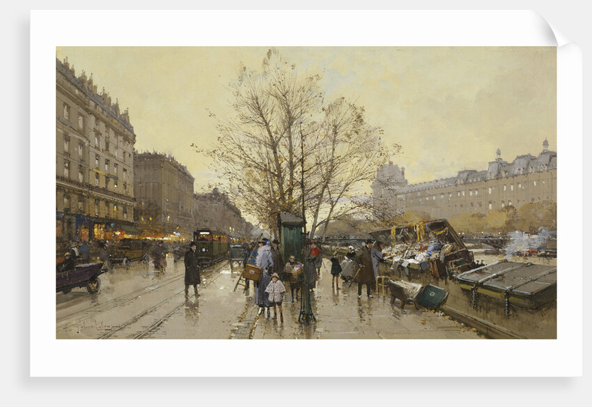 The Docks of Paris by Eugene Galien-Laloue