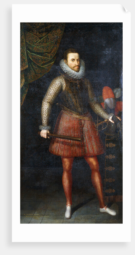 Portrait of the Archduke Albert, standing full-length holding a Baton by Alonso Sanchez Coello