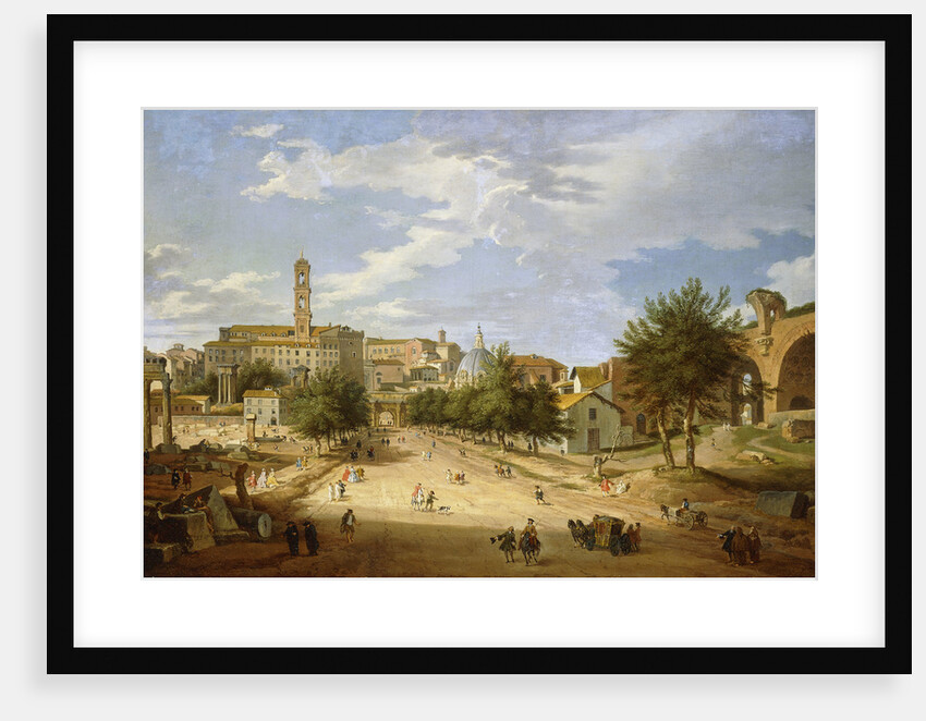 The Roman Forum and the Campidoglio seen from the Arch of Constantine by Giovanni Paolo Panini