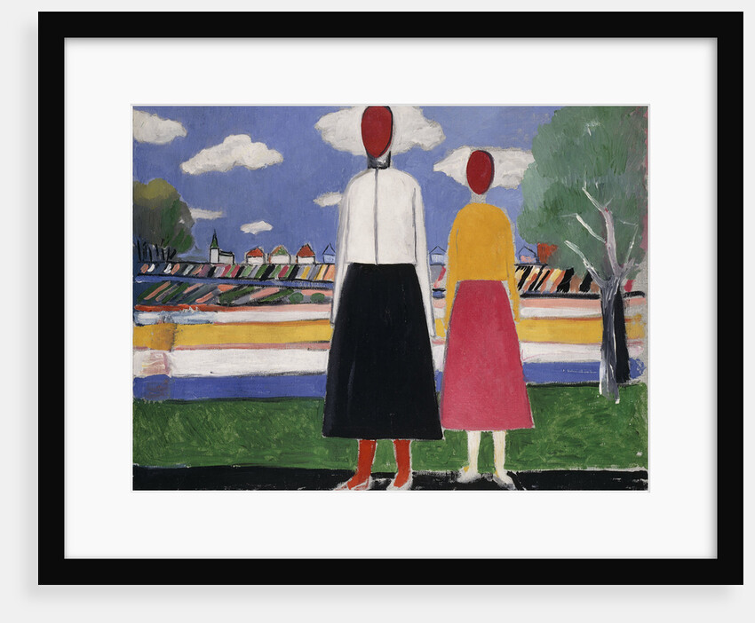 Two Figures in a Landscape by Kazimir Severinovich Malevich