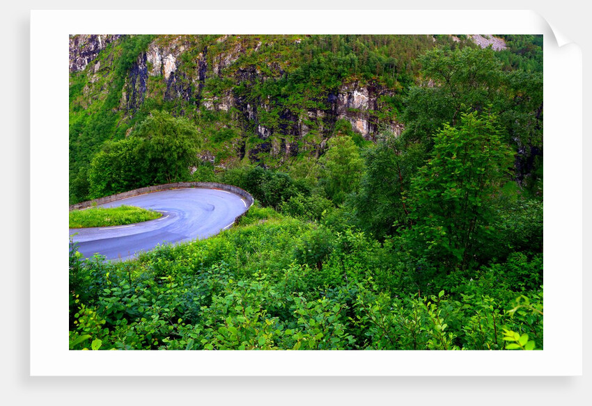 View from the Stalheim hotel near Gudvangen on the road to Voss. The hotel is on a beautiful location. by Anonymous