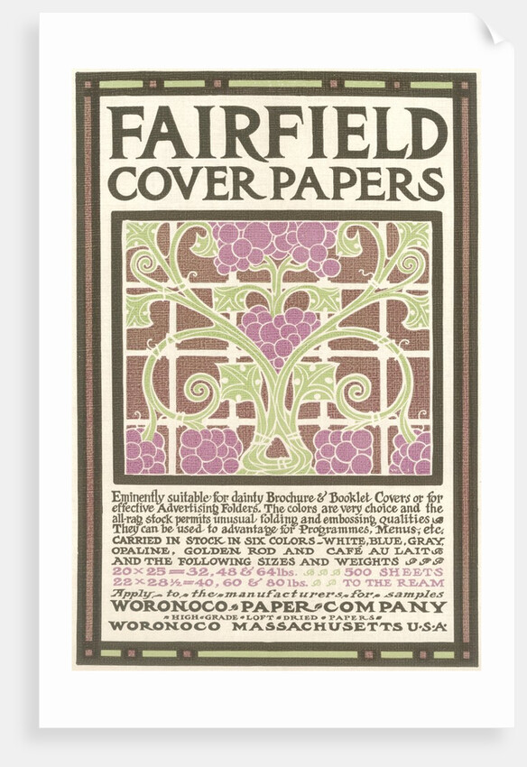 Fairfield Cover Paper, Arts & Crafts by Anonymous