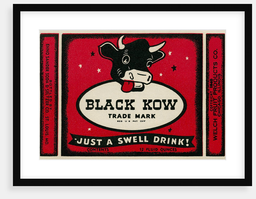 Black Cow Drink Label by Anonymous