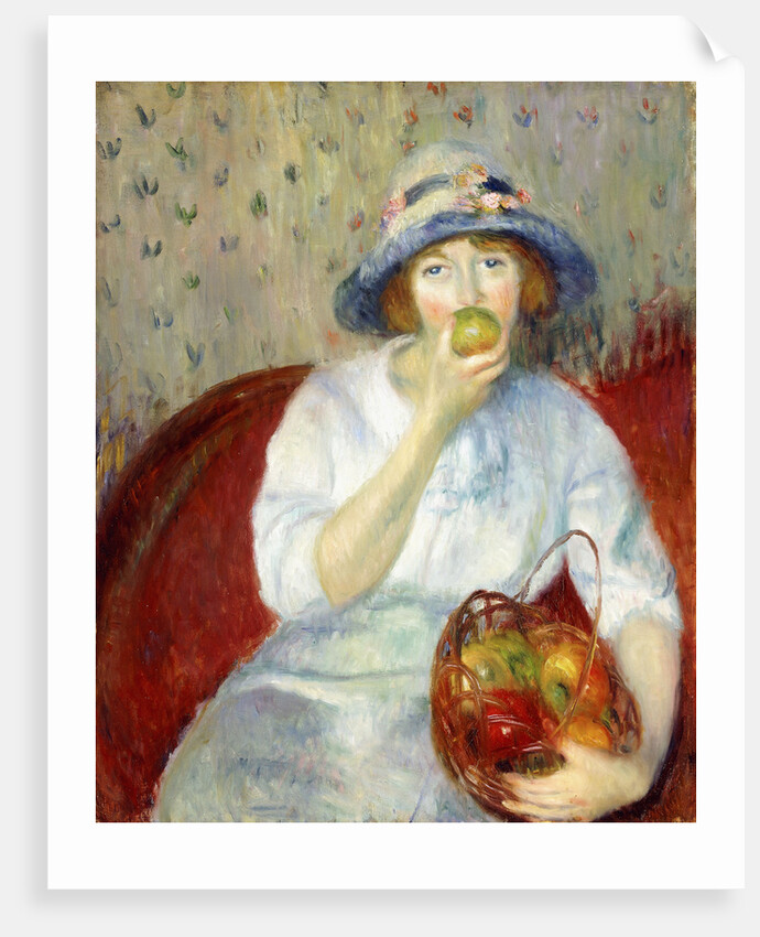Girl with Green Apple by William James Glackens
