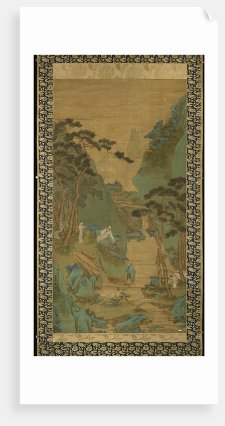A Scholar Listening to a Waterfall by Li Shizuo